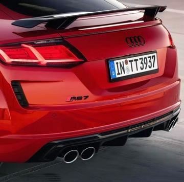 ЭМБЛЕМА багажника RS4 Логотип AUDI черный 14,5х3,8 см ПРЕМИУМ