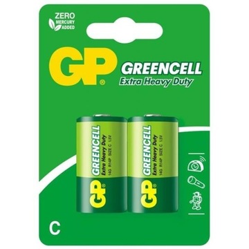 GP GREENCELL BATERIA C R14 1,5V - 2SZT