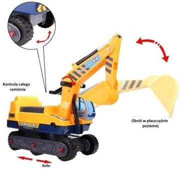 ПОЕЗДКА НА ЭКСКАВАТОРЕ-ТОЛКАТЕЛЕ 3 В 1 АВТОМОБИЛЬ БОЛЬШОЙ АВТОМОБИЛЬ ДЛЯ ДЕТЕЙ ШЛЕМ