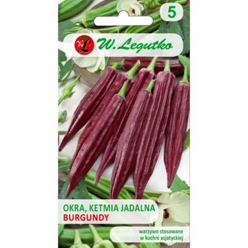 Okra Ketmia jadalna Burgundy Legutko 2g