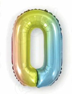 DUŻY BALON FOLIOWY NA URODZINY HEL 100CM CYFRA 0