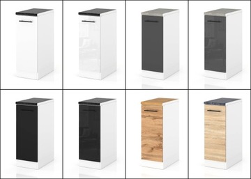 НИЖНИЙ КУХОННЫЙ ШКАФ С ГРУЗОВОЙ КОРЗИНОЙ, БЕЛЫЙ МАТОВЫЙ 30СМ