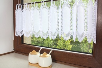 Заздростка Gipiura Белая штора-панель для кухни, высота 30 см