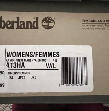 Buty damskie TIMBERLAND różowe rozmiar 38