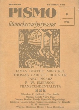 PLA 9/88 [spis] Emerson Carlyle i inni Pismo Literacko-Artystyczne