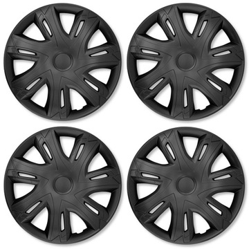 4x Kołpaki 14 N-Power Black Mat czarne matowe uniwersalne do samochodu