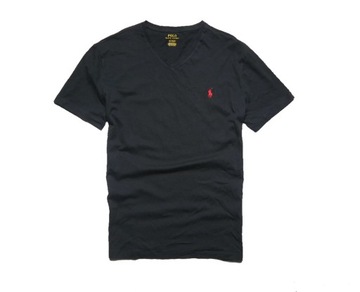 Ralph Lauren Polo koszulka basic tee logo czarna v-neck M