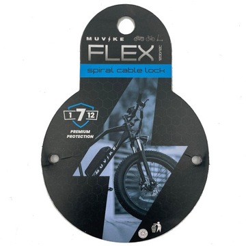 ТРОС ВЕЛОСИПЕДНОГО ЗАМКА ВЕЛОСИПЕДНЫЙ ЗАМОК MUVIKE FLEX 1200/12C