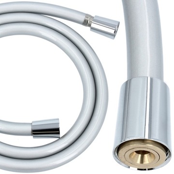 WĄŻ PRYSZNICOWY NATRYSKOWY 150 Wężyk Gładki PRYSZNICA WANNY Srebrny Gumo LK