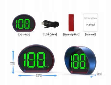 Цифровой спидометр, сигнализация скорости, светодиодный дисплей, GPS HUD X3