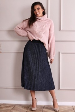 Модная итальянская юбка миди ПЛИССИРОВАННАЯ, ЦВЕТА R527