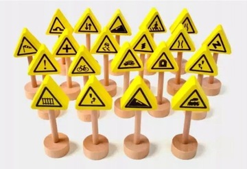 50 шт. x2 БОЛЬШИЕ ДВУСТОРОННИЕ ДЕРЕВЯННЫЕ ДОРОЖНЫЕ ЗНАКИ