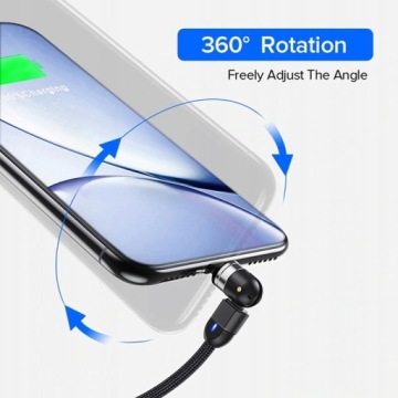 Магнитный USB-C Роторный зарядный кабель 2м