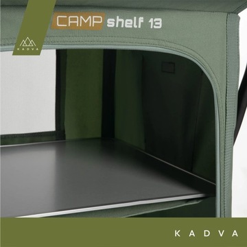 KADVA CAMPshelf 13 зеленый походный шкаф Алюминиевая поверхность