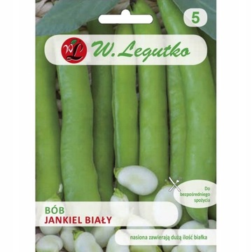 BÓB OGRODOWY JANKIEL BIAŁY LEGUTKO NASIONA 50g