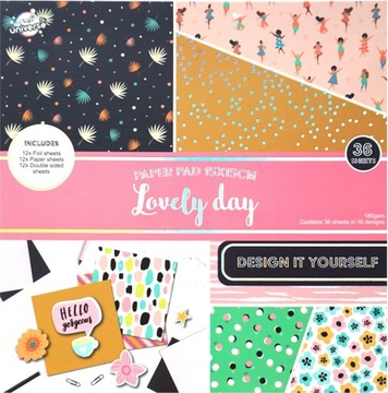Ozdobny papier LOVELY DAY 15x15 cm 36 arkuszy
