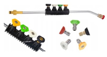 МЕТАЛЛИЧЕСКОЕ КОПЬЕ STALCO 50 СМ С МОЮЩИМИ НАСАДКАМИ