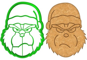 Foremka Wykrawacz do Pierników ŚWIĄTECZNA ŚWIĘTA BOŻE NARODZENIE Grinch 9cm
