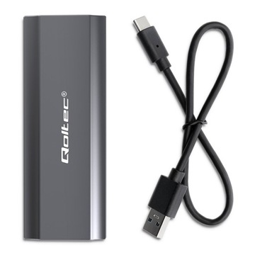 Qoltec Solidna Obudowa kieszeń NV2271 na dysk M.2 SSD SATA NVMe USB-C 2TB