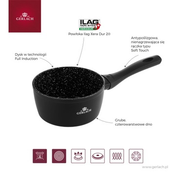 Герлах GRANITEX Кастрюля 1,5 л Индукционная