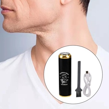 Мини-электробритва, перезаряжаемый USB-триммер для бороды, джентльмен