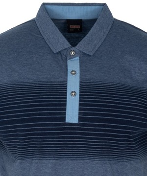 ФУТБОЛКА ПОЛО МУЖСКАЯ, ТЕМНО-СИНЯЯ С УЗОРОМ, размер M