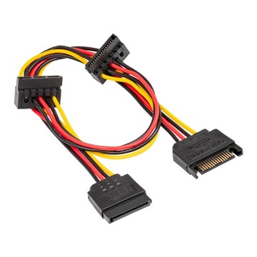 ROZGAŁĘZIACZ ADAPTER ZASILANIA z SATA na 3 x SATA