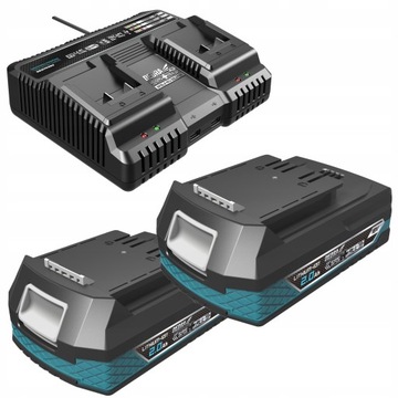 ŁADOWARKA DEDRA AKUMULATOR 2 stanowiska 18V 2x2Ah