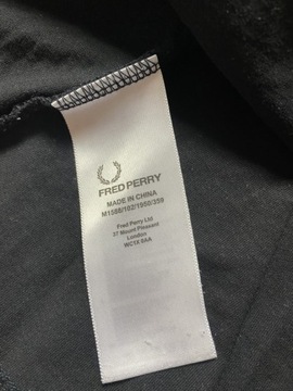 FRED PERRY/ ORYGINALNY CZARNY T SHIRT KOSZULKA /L