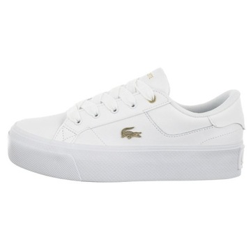 Buty Sneakersy Damskie Lacoste Ziane Platform 124 2 Cfa Białe