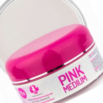 Proszek akrylowy paznokci zdobień PINK MEDIUM 15g