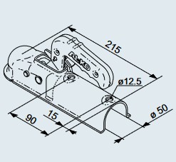 ZACZEP KULOWY AL-KO AK7 RURA FI50mm 750KG