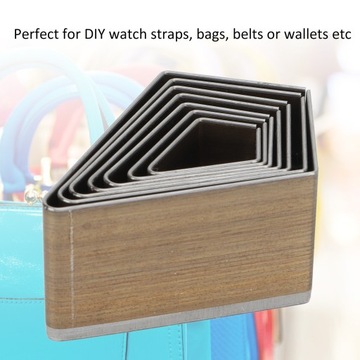 7шт. Кожаная высечка, полая штамповочная форма, трапеция 7 EM