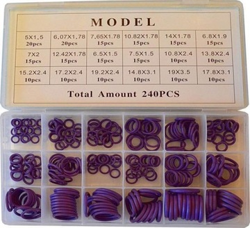 DMM 007936210720 НАБОР ИЗ 240 ФИОЛЕТОВЫХ УПЛОТНИТЕЛЬНЫХ КОЛЬЦ