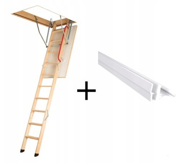 ZESTAW SCHODY STRYCHOWE FAKRO LWT 70x100 + Listwy LXL-PVC #THERMO
