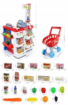 СУПЕРМАРКЕТ МАГАЗИН ДЕТСКИЙ ЛАВОК + КОРЗИНА МАТАДИ