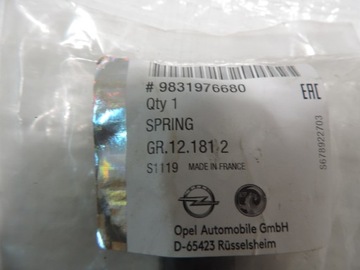 OPEL OE 9831976680 VZPĚRA/TLAKOVAČ TLUMIČ KRYT KUFRU