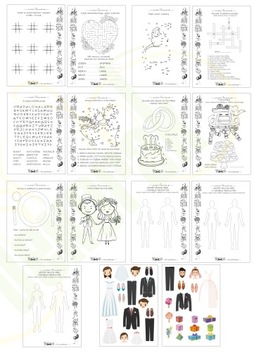 Свадебные раскраски для детей 24 страницы + наклейки