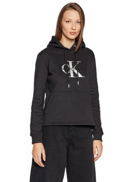 CALVIN KLEIN SWEATSHIRT - BLUZA CZARNA DAMSKA M