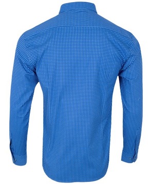 koszula męska ELEGANCKA bawełna niebieska XL