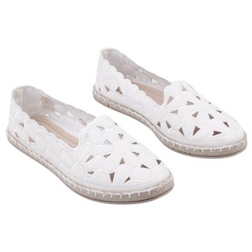 Espadryle damskie nadwymiary białe Duży Rozmiar