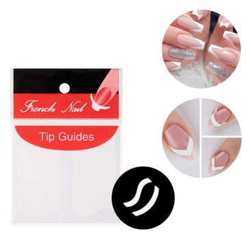 NAKLEJKI SAMOPRZYLEPNE PASKI SZABLONY FRENCH MANICURE WZORY