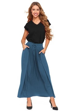 ДЛИННАЯ ЖЕНСКАЯ ЮБКА С КАРМАНАМИ ИЗ струящейся ВИСКОЗЫ НА ВЕСНУ ЛЕТО MORAJ XL