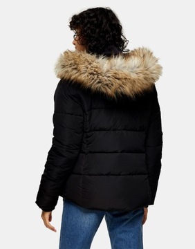 TOPSHOP PIKOWANA KURTKA SZTUCZNE FUTERKO PARKA R32