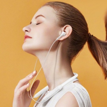 БЕСПРОВОДНЫЕ НАУШНИКИ BLUETOOTH С МАГНИТНЫМ ПРИСОСОМ, БЕЛЫЕ