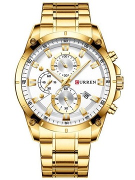 МУЖСКИЕ ЧАСЫ CURREN 8360 ЗОЛОТО СТАЛЬ ХРОНОГРАФ