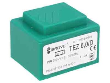 TEZ6/2x9 Transformatot zalewany 6W 2x9V