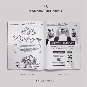 Wyjątkowa atrakcja weselna WASZA GAZETA Z DNIA ŚLUBU 4str. 50 sztuk