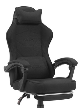 FOTEL GAMINGOWY MATERIAŁOWY CABRO C502 CZARNY
