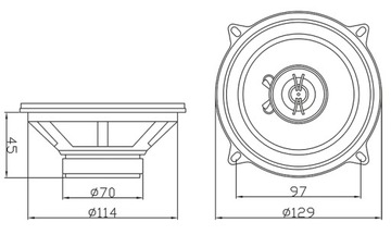 2 МОЩНЫЕ ДВУХПОЛОСНЫЕ АВТОМОБИЛЬНЫЕ КОЛОНКИ 80 Вт, 130 мм, 5,25 ДЮЙМА, ПЕРЕДНЯЯ ЗАДНЯЯ 13 см